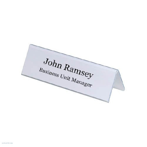 Névtábla tartó asztali 61x210 mm, Durable 805219