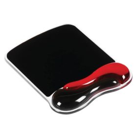   Egérpad csuklótámasszal géltöltésű, KENSINGTON DuoGel fekete - piros