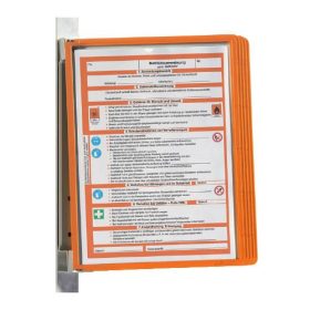   Bemutatótábla tartó fali A/4 DURABLE VARIO 5 db panellel narancs