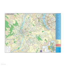 Szurkatábla 140x100cm Budapest térképe fémkeret