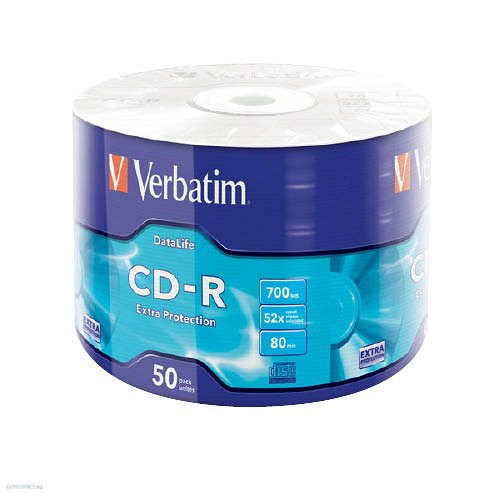 CD-R Verbatim 700MB 52x (DataLife) 50db/henger