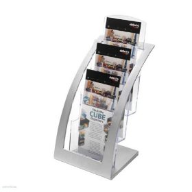 Prospektustartó 1/3 A/4 3 részes asztali Deflecto 693645