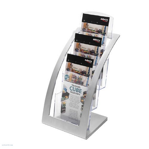 Prospektustartó 1/3 A/4 3 részes asztali Deflecto 693645