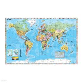   Szurkatábla 140x100cm A Föld országai zászlókkal fémkeret