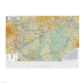   Falitérkép fémléccel 100x70cm Magyarország autótérképe