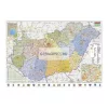 Szurkatábla 100x70cm Magyarország járásai és közlekedése fakeret