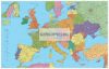 Szurkatábla 140x100cm Európa autótérképe fakeret
