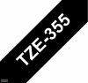 Betűnyomó kazetta 24mm Brother TZe355 fekete-fehér