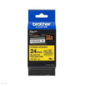   Betűnyomó kazetta 24mm Brother TZeS651 erős tapadású sárga-fekete