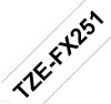 Betűnyomó kazetta 24mm Brother TZeFX251 rugalmas fehér-fekete