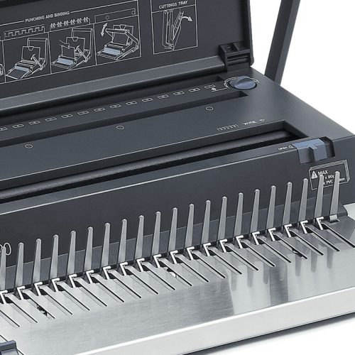 Spirálozógép, fém és műanyag spirálkötéshez, manuális, 450 lap, GBC MultiBind 320 (IB271076)