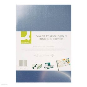   Spirálborító előlap, A/4, átlátszó, 250 mikron, Q-Connect