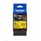 Betűnyomó kazetta 9mm Brother TZeFX621 rugalmas sárga-fekete