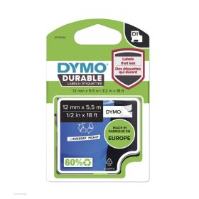 Betűnyomó kazetta gépi 12mmx5,5m Dymo fekete-fehér