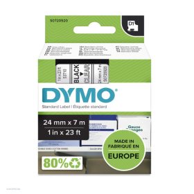   Betűnyomó kazetta gépi 24mmx7m Dymo fekete-víztiszta 53710