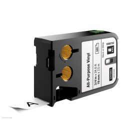   Betűnyomó kazetta gépi XTL 19mm Dymo sokcélú vinil, fekete-fehér