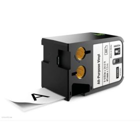   Betűnyomó kazetta gépi XTL 41mm Dymo sokcélú vinil, fekete-fehér