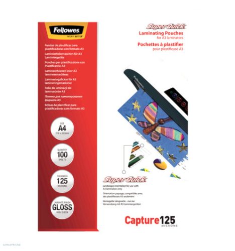 Lamináló fólia A/4 SuperQuick fényes 125 mikron