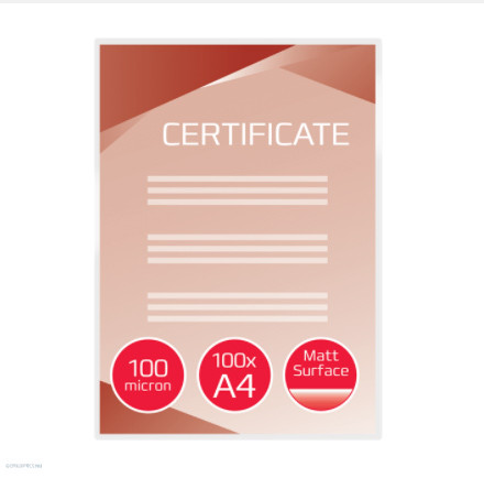Lamináló fólia matt A/4 100 mikron