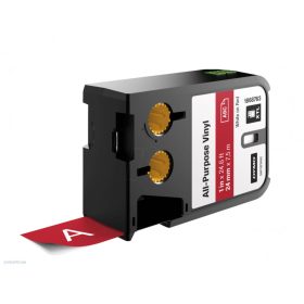   Betűnyomó kazetta gépi XTL 24mm Dymo sokcélú vinil, fehér-piros