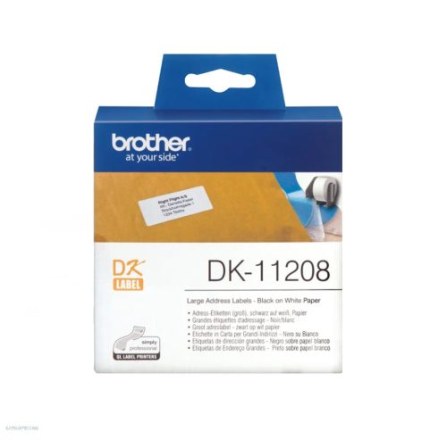 Cím etikett 38x90mm Brother DK-11208 400db/tekercs