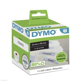 Cím etikett 50x12mm függőmappára fehér Dymo