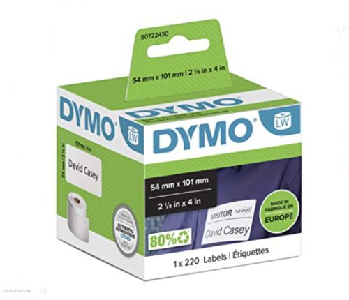 Cím etikett 101x54 mm fehér Dymo 99014
