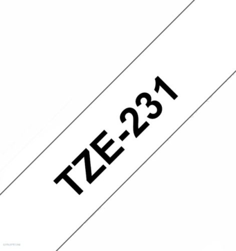 Betűnyomó kazetta 12mm Brother TZe231 fehér-fekete