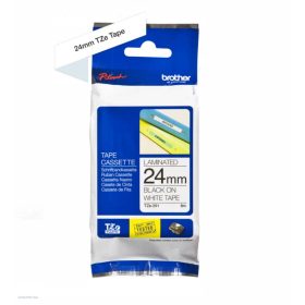 Betűnyomó kazetta 24mm Brother TZe251 fehér-fekete