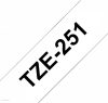 Betűnyomó kazetta 24mm Brother TZe251 fehér-fekete