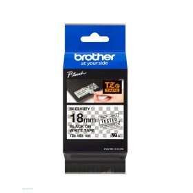   Betűnyomó kazetta biztonsági 18mm Brother TZe-SE4 fehér-fekete