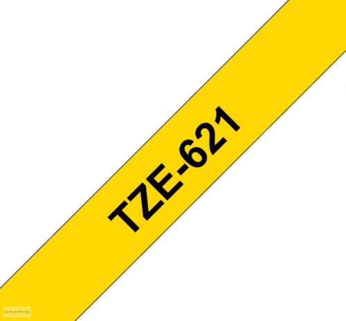 Betűnyomó kazetta 9mm Brother TZe621 sárga-fekete