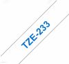 Betűnyomó kazetta 12mm Brother TZe233 fehér-kék