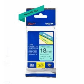 Betűnyomó kazetta 18mm Brother TZe741 zöld-fekete
