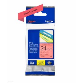 Betűnyomó kazetta 24mm Brother TZe451 piros-fekete