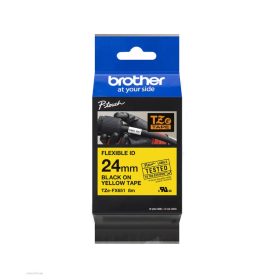   Betűnyomó kazetta 24mm Brother TZeFX651 rugalmas sárga-fekete