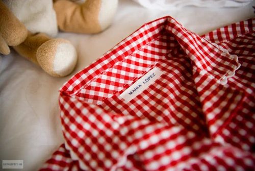 Betűnyomó kazetta vasalható 12mm Brother TZe-FA3 fehér-kék