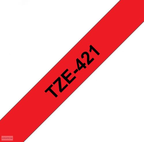 Betűnyomó kazetta 9mm Brother TZe421 piros-fekete