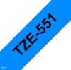 Betűnyomó kazetta 24mm Brother TZe551 kék-fekete