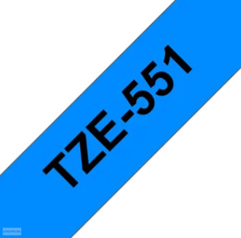 Betűnyomó kazetta 24mm Brother TZe551 kék-fekete
