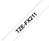 Betűnyomó kazetta 6mm Brother TZeFX211 rugalmas fehér-fekete