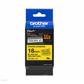   Betűnyomó kazetta 18mm Brother TZeS641 erős tapadású sárga-fekete