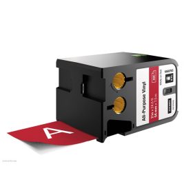   Betűnyomó kazetta gépi XTL 54mm Dymo sokcélú vinil, fehér-piros