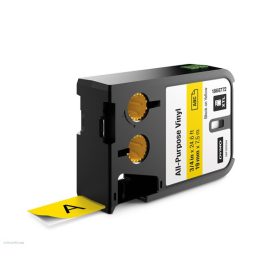   Betűnyomó kazetta gépi XTL 19mm Dymo sokcélú vinil, fekete-sárga