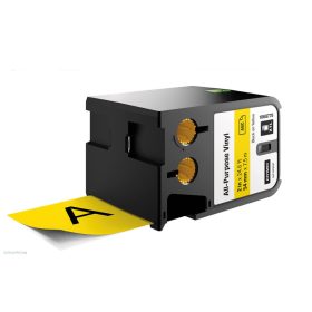   Betűnyomó kazetta gépi XTL 54mm Dymo sokcélú vinil, fekete-sárga