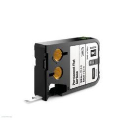   Betűnyomó kazetta gépi XTL 9mm Dymo tartósan sík felület poliészter, fekete-fehér