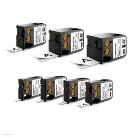   Betűnyomó kazetta gépi XTL 51mmx39mm Dymo laminált vezeték- és kábelburkoló, fekete-fehér