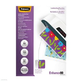   Lamináló fólia A/4 fényes 80 mikron előre lyukasztott IFW54525