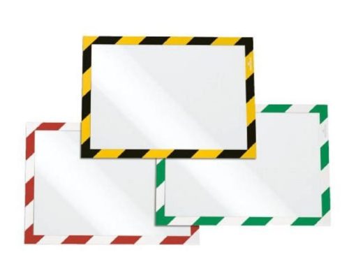 Biztonsági öntapadó mágneses kijelző keret, DURAFRAME SECURITY A4 2 db/csomag fekete/sárga csíkos