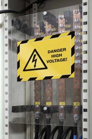 Biztonsági öntapadó mágneses kijelző keret, DURAFRAME SECURITY A4 2 db/csomag fekete/sárga csíkos